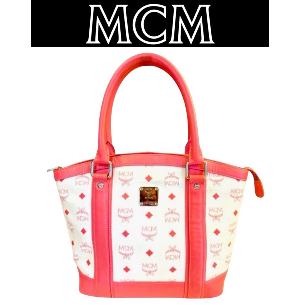 MCM Princess White & Pink Tote Bag, EUC